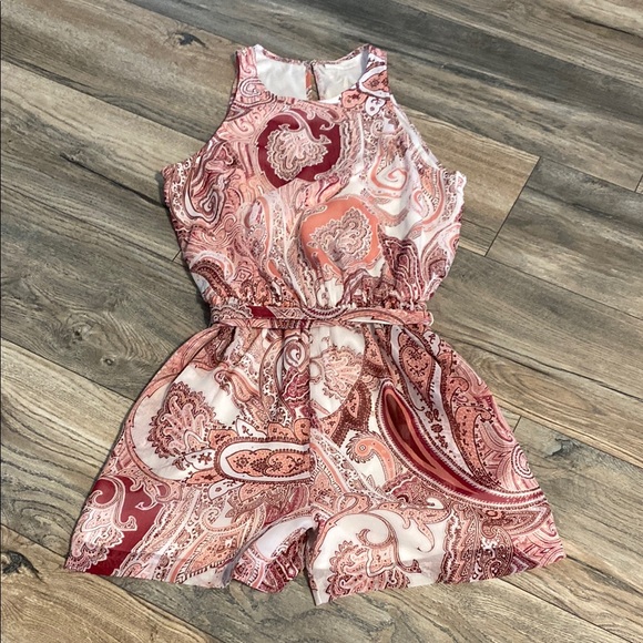 New York & Company Pants - New York Paisley Print Sleeveless Romper
